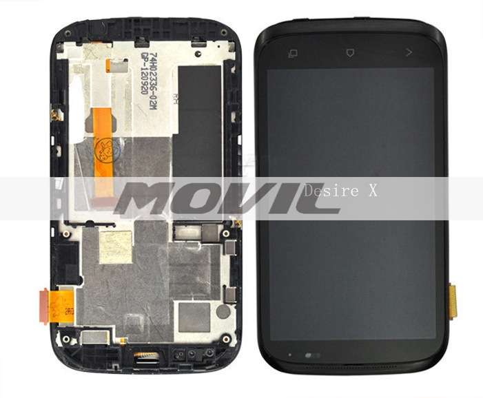 New And Good working Replacement for HTC T328e Desire X lcd display with touch screen digitizer assembly +Frame